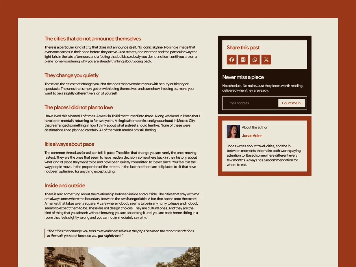 Framer development work sample
