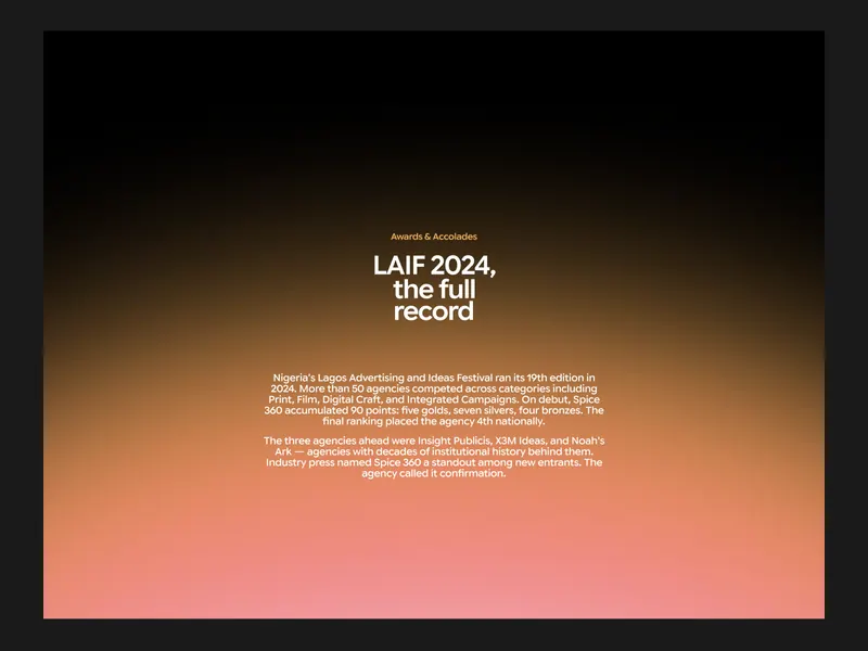 Web design work sample