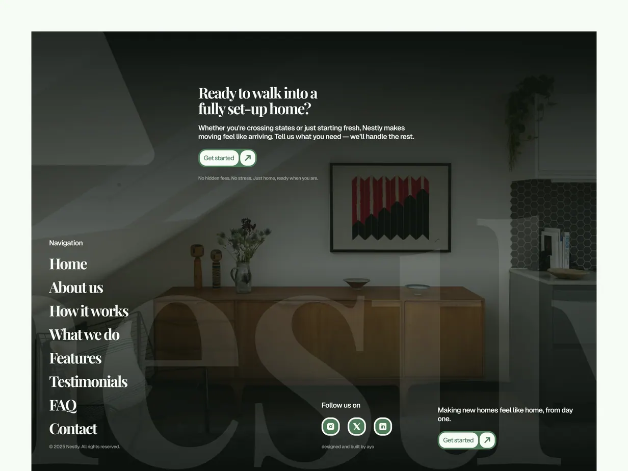 Web design work sample