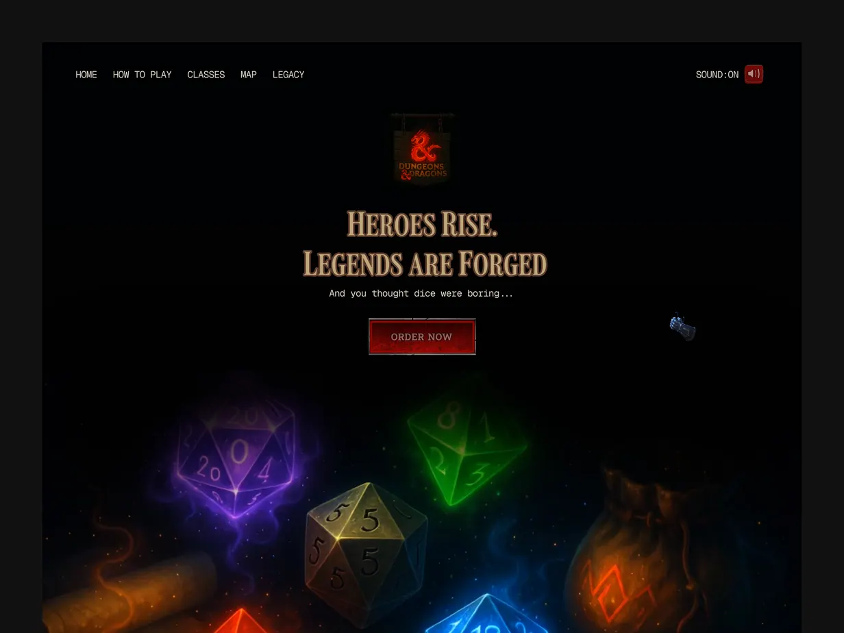 Web design work sample